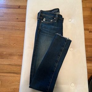 AG Jean The Legging Ankle Super Skinny Ankle Raw Hem